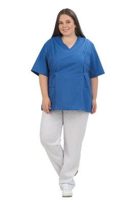 Блуза медицинская цветная "Вилора" (size +) 
